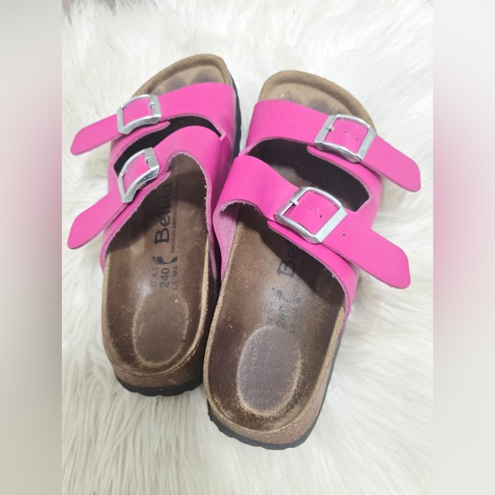 Birkenstock Betula Arizona sandals in a fuchsia/hot pink color - Picture 2 of 8
